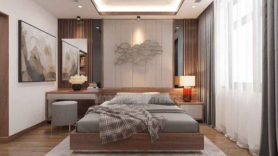 Chắc hẳn trong mỗi chúng ta mỗi sáng thức dậy đều muốn ngắm cảnh bình minh và nó càng được nâng niu hơn tại các khu đô thị, thành phố nhà san sát nhau, ý tưởng bố trí nội thất phòng ngủ hiện đại sử dụng tối đa nguồn sáng tự nhiên luôn là điểm quan trọng trong thiết kế từ kts Morehome.