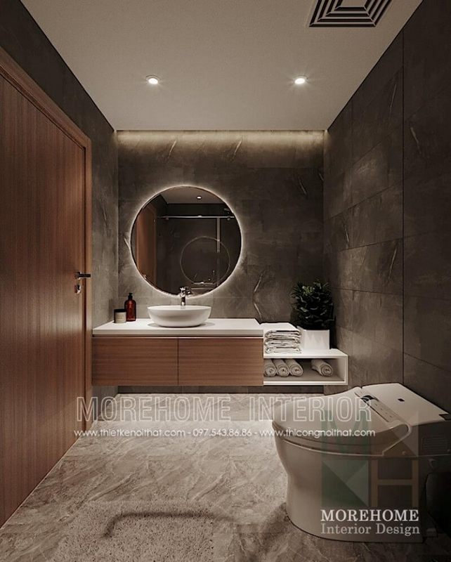 Đá ốp tường nhà tắm chung cư cao cấp và độc đáo